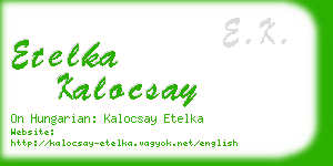 etelka kalocsay business card